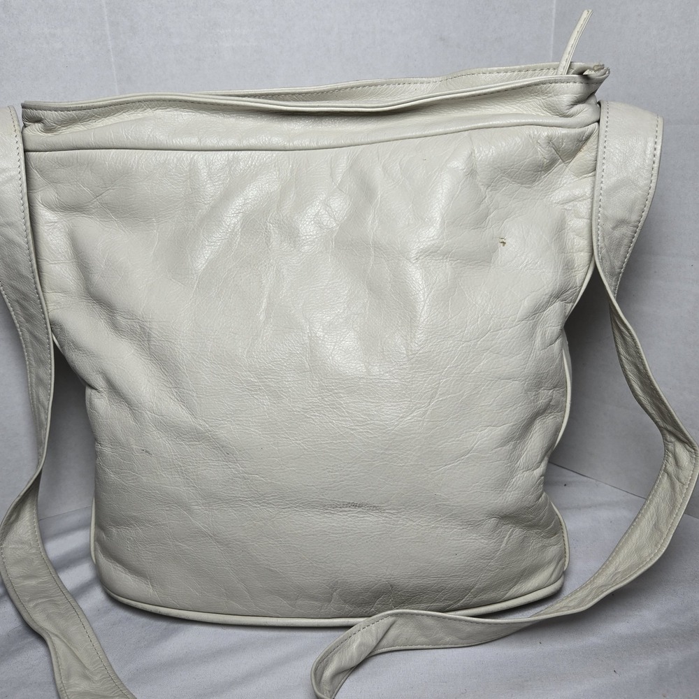 Vintage 80s Avante USA Leather Shoulder Bag Purse Patchwork Southwest Stud Pearl - Picture 3 of 7